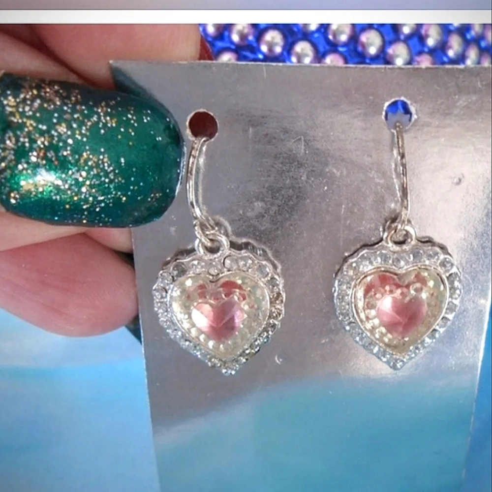 Girls' Teddy Bear & Heart Necklace & Earrings Set of 2 - Picture 5 of 9